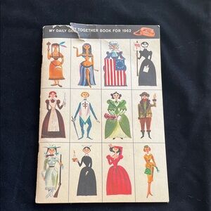Vintage Unused 1962 My Daily Get Together Character Calendar Book
